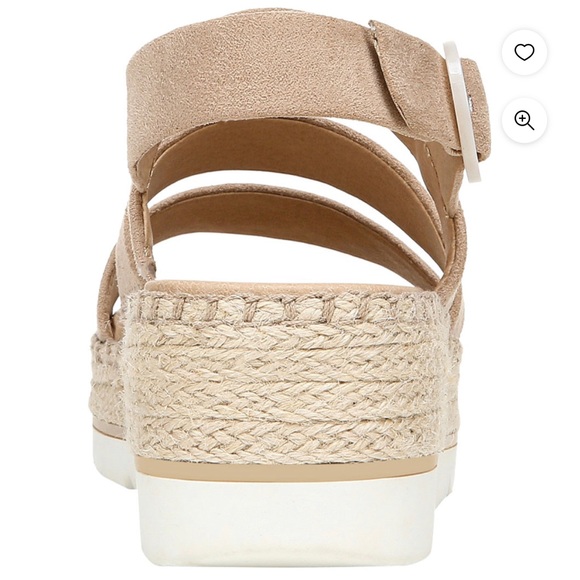 Dr Scholl’s Platform Wedges Sandal Toasted Taupe Microfiber - Picture 4 of 5